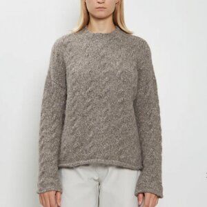 Lauren Manoogian Alpaca Wool Cable Crewneck Sweater — Cinder BRAND NEW